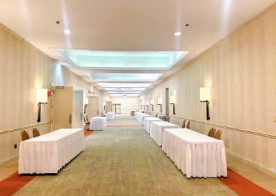 Vendor booths, venue, entrance, foyer